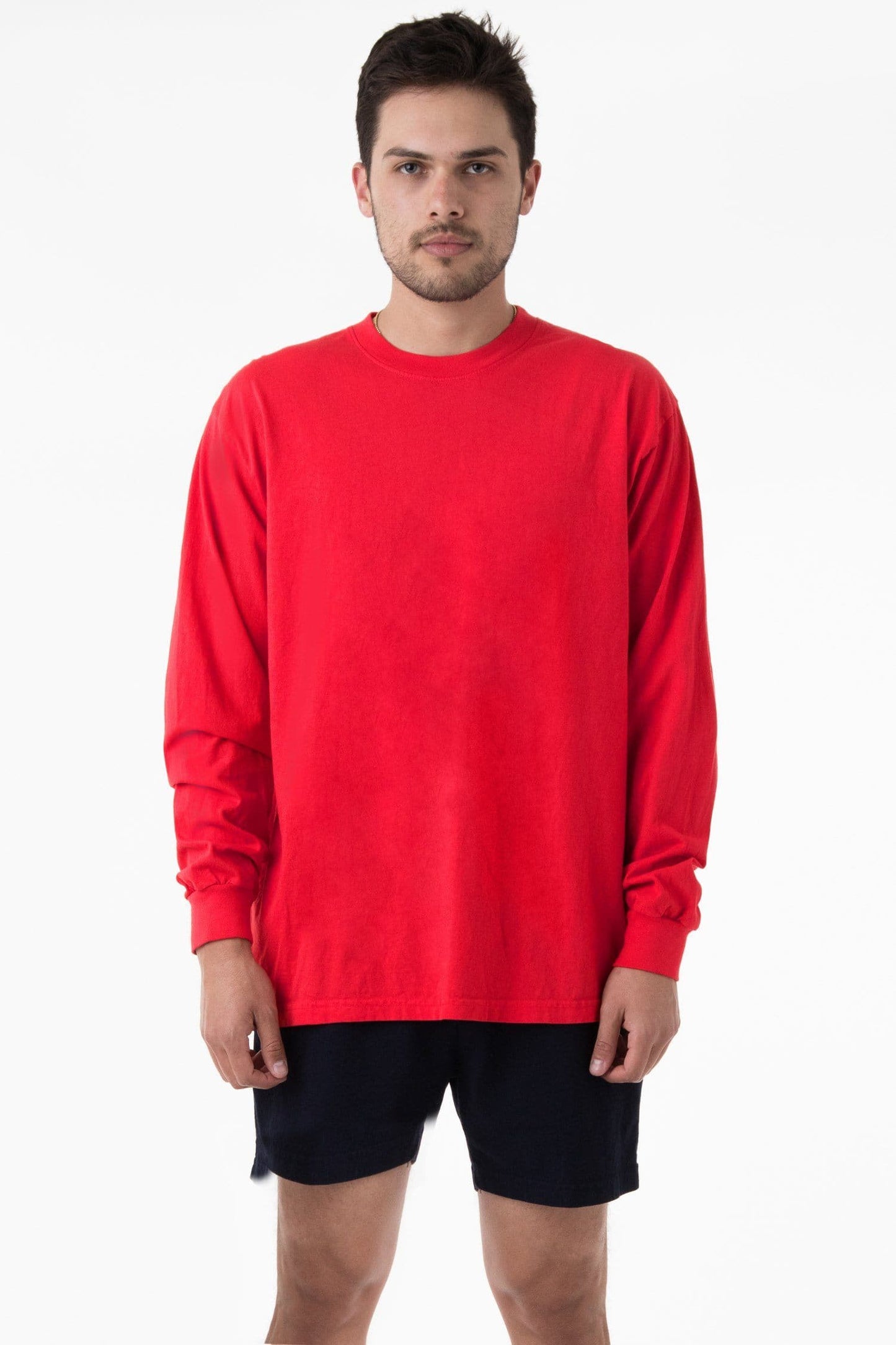 Los Angeles Apparel - 1807GD-B - 6.5oz Long Sleeve Garment Dye Crew Neck T-Shirt (More colors)