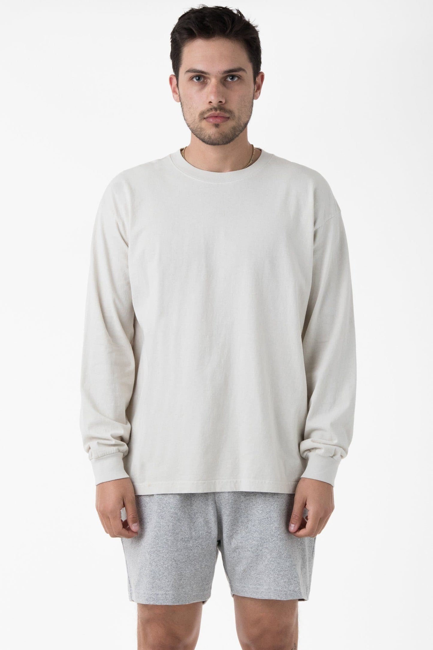 Los Angeles Apparel - 1807GD-B - 6.5oz Long Sleeve Garment Dye Crew Neck T-Shirt (More colors)