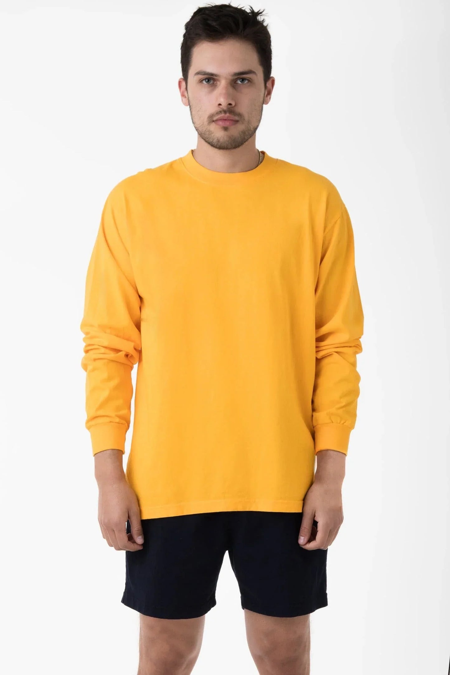 Los Angeles Apparel - 1807GD-B - 6.5oz Long Sleeve Garment Dye Crew Neck T-Shirt (More colors)