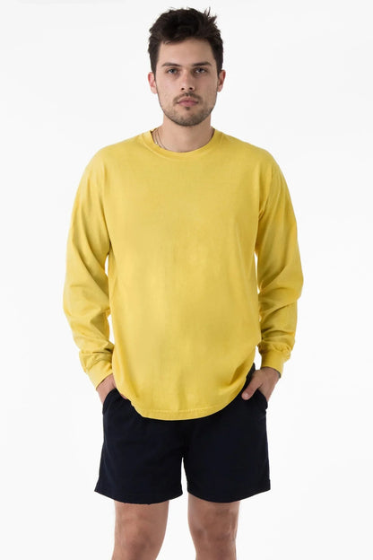 Los Angeles Apparel - 1807GD-B - 6.5oz Long Sleeve Garment Dye Crew Neck T-Shirt (More colors)