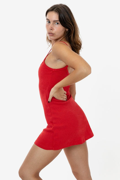 LA Apparel RHR318GD - Heavy Rib Spaghetti Mini Dress