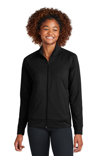 LST857  Sport-Tek Ladies Sport-Wick Stretch Full-Zip Cadet Jacket