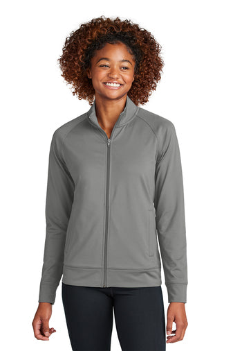 LST857  Sport-Tek Ladies Sport-Wick Stretch Full-Zip Cadet Jacket