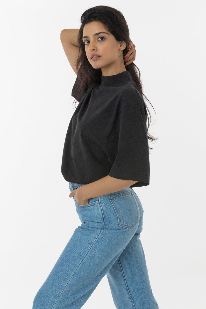 LA Apparel 1825GD - Oversized Short Sleeve High Mockneck T-shirt