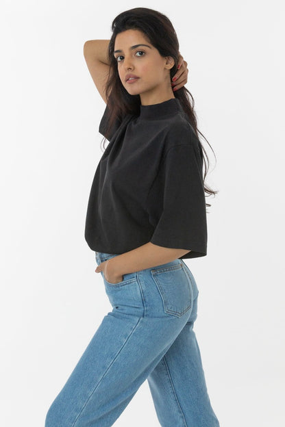 LA Apparel 1825GD - Oversized Short Sleeve High Mockneck T-shirt