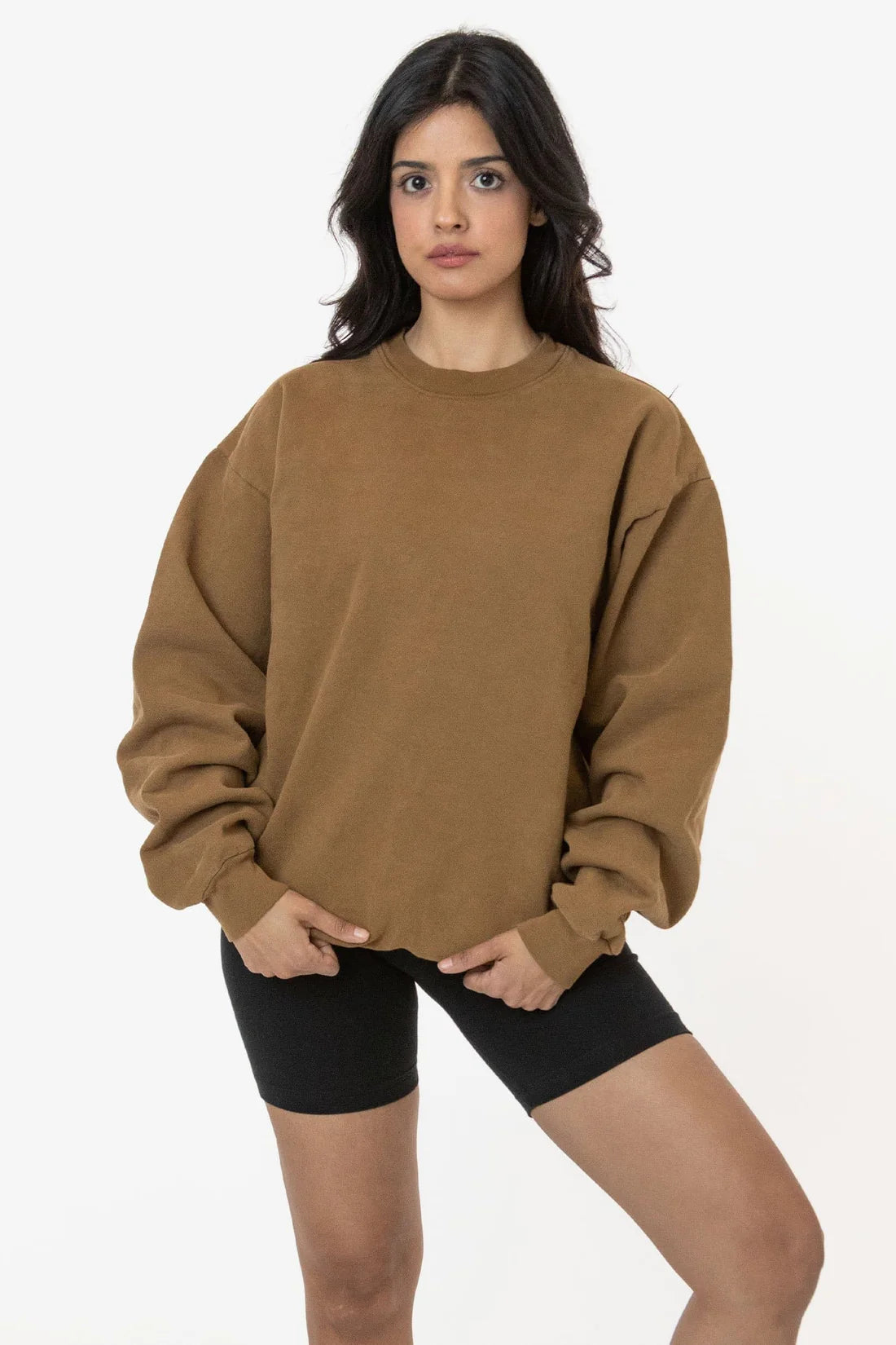 Los Angeles Apparel - HF07GD Mix - Garment Dye Heavy Fleece Pullover Crewneck Sweatshirt (New)