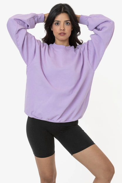 Los Angeles Apparel - HF07GD Mix - Garment Dye Heavy Fleece Pullover Crewneck Sweatshirt (New)