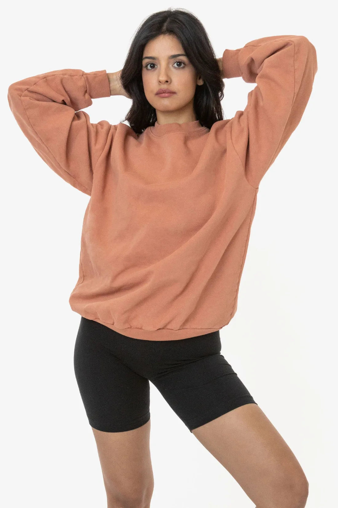Los Angeles Apparel - HF07GD Mix - Garment Dye Heavy Fleece Pullover Crewneck Sweatshirt (New)