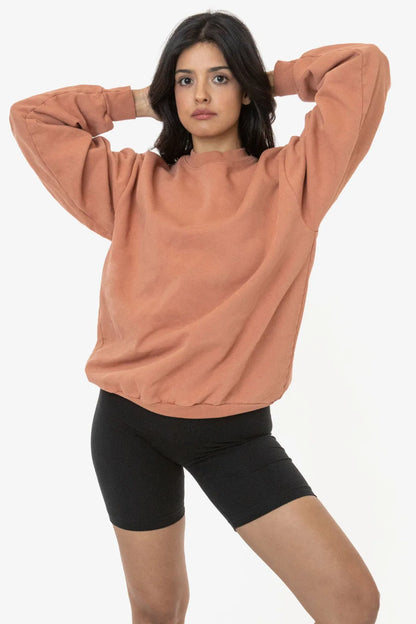 Los Angeles Apparel - HF07GD Mix - Garment Dye Heavy Fleece Pullover Crewneck Sweatshirt (New)