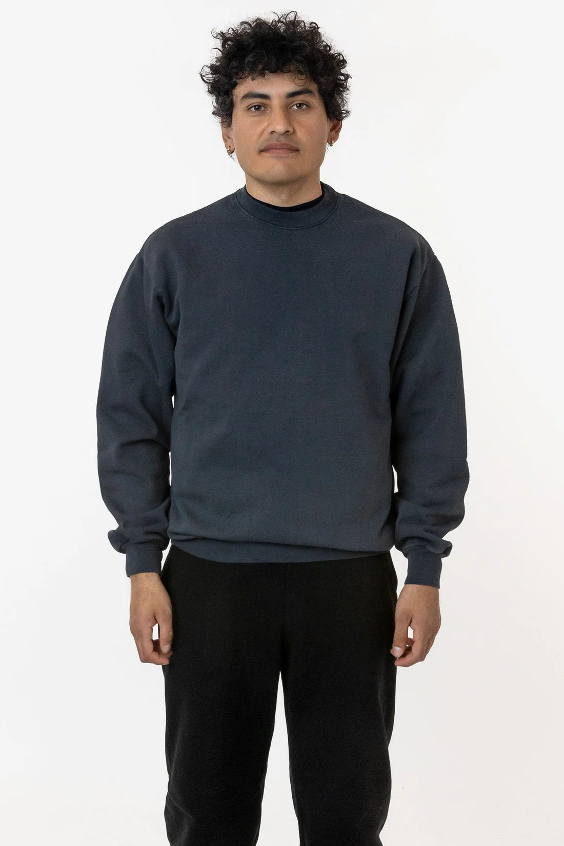 Los Angeles Apparel - HF07GD Mix - Garment Dye Heavy Fleece Pullover Crewneck Sweatshirt (New)