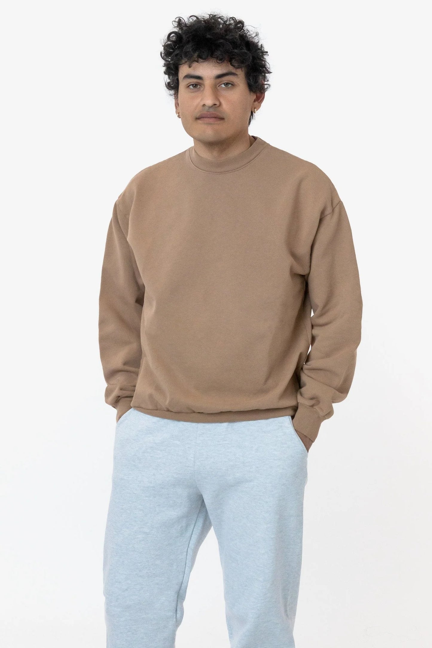 Los Angeles Apparel - HF07GD Mix - Garment Dye Heavy Fleece Pullover Crewneck Sweatshirt (New)