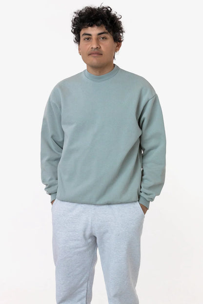 Los Angeles Apparel - HF07GD Mix - Garment Dye Heavy Fleece Pullover Crewneck Sweatshirt (New)