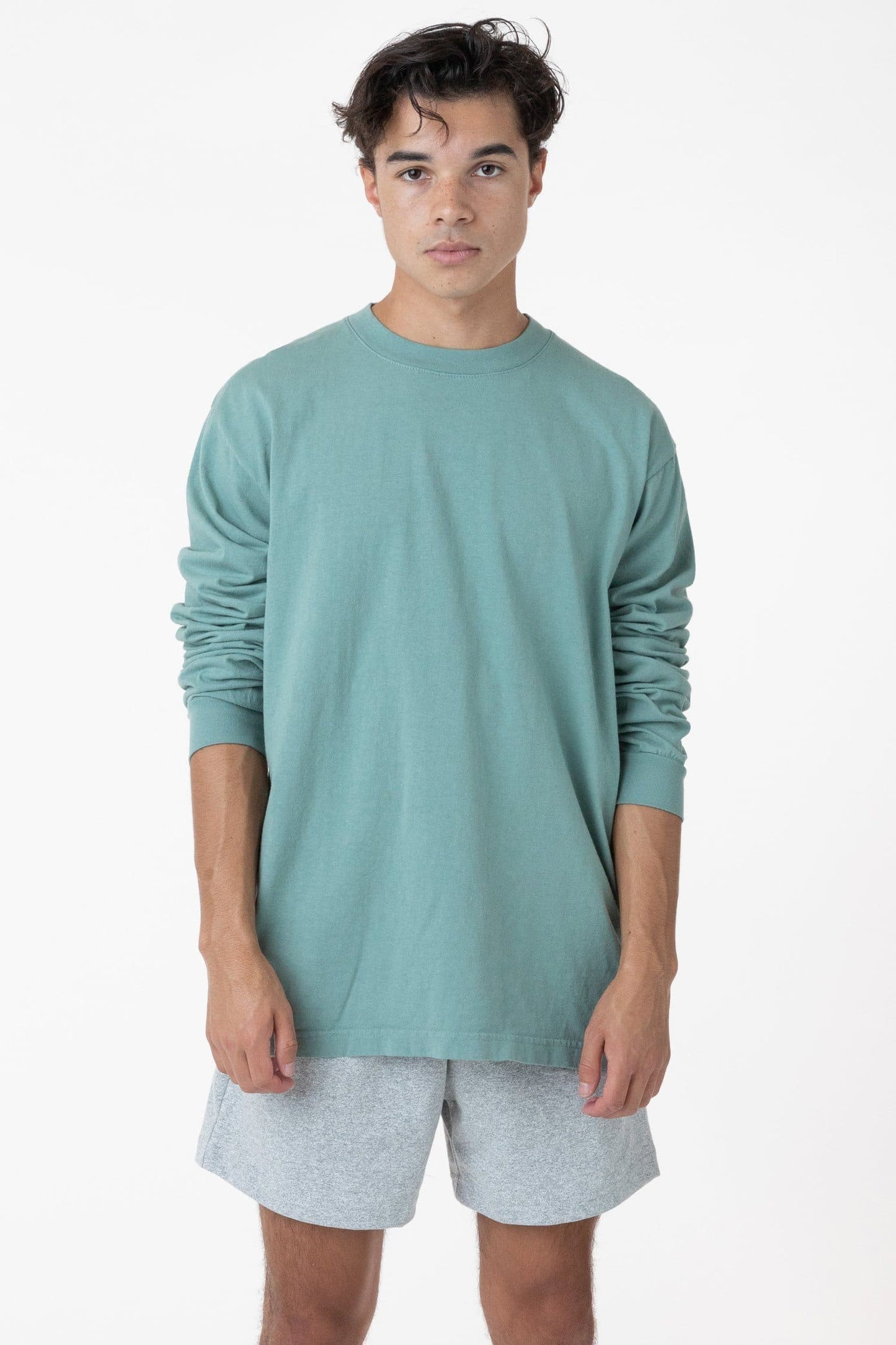 Los Angeles Apparel -1807GD-A - 6.5oz Long Sleeve Garment Dye Crew Neck T-Shirt